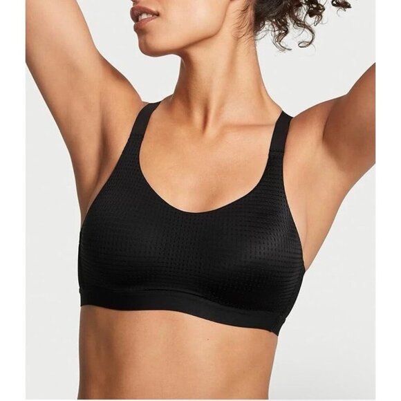 Victoria Secret VSX Light Weight Mesh Sports Bra Black Size 32D NWOT - Picture 3 of 9
